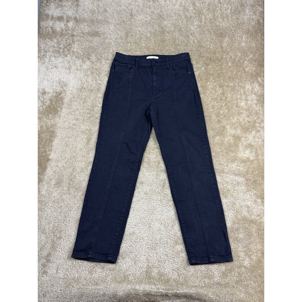 Eunina Tobi Super High Rise Ankle Length Mom Jeans Black 11 / 30 Front Seam A618